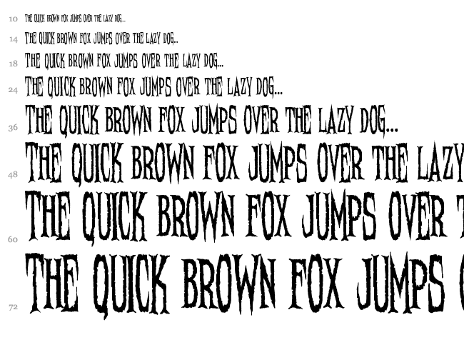 Needleteeth font waterfall
